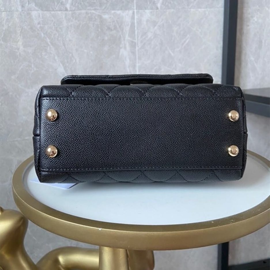 Ch*el coco handle flap shoulder bag mini
